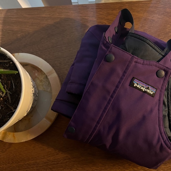 Patagonia Baby Snow Pile Bib Overalls 2T H2No Waterproof Insulated Purple NWOT - Picture 9 of 9